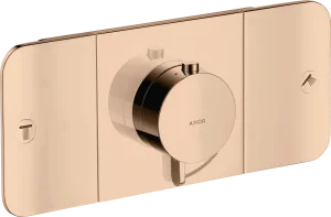 Axor One Thermostatic Module For Concealed Installation For 2 Outlets Polished Red Gold