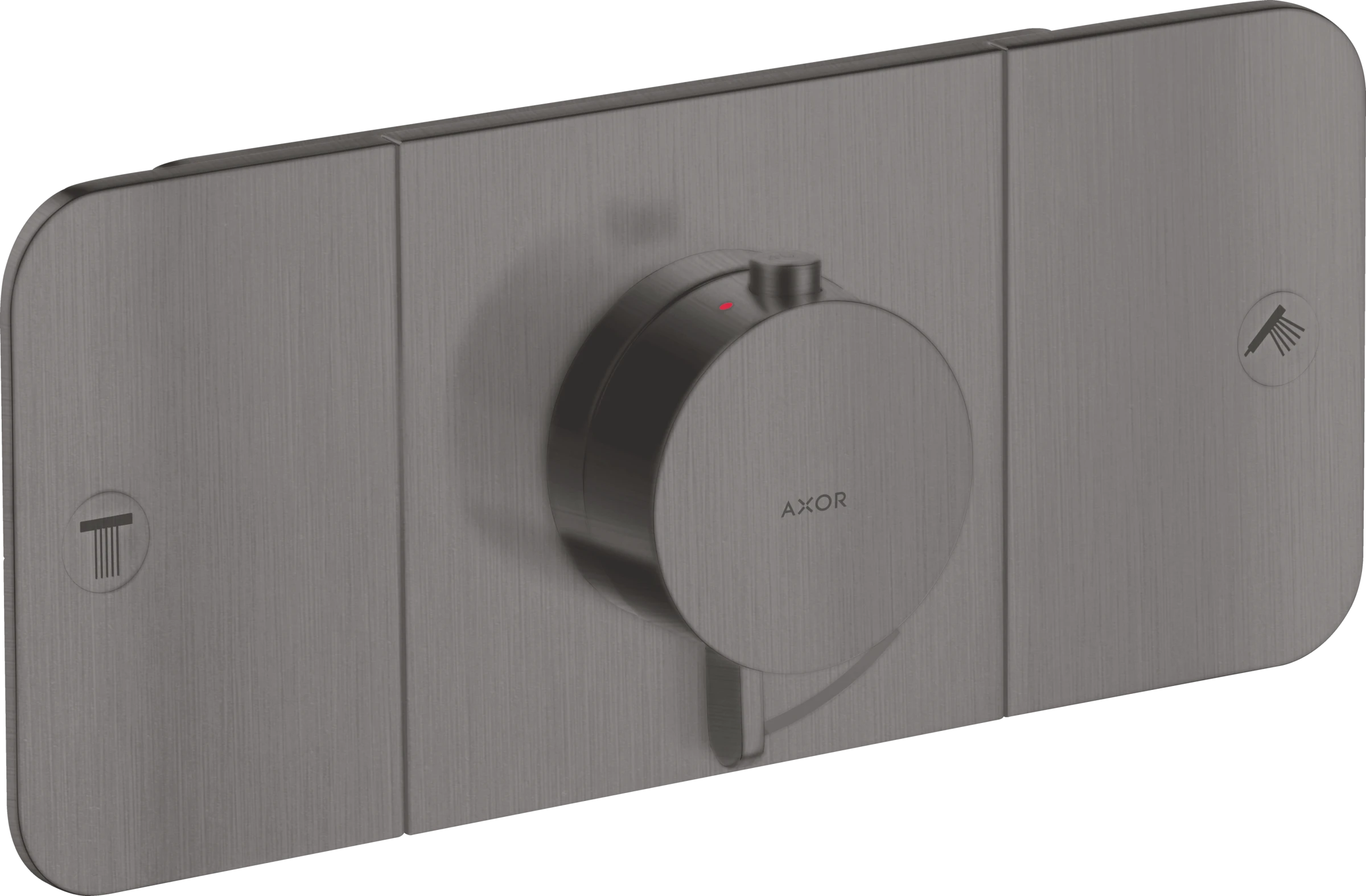 Axor One Thermostatic Module For Concealed Installation For 2 Outlets Brushed Black Chrome
