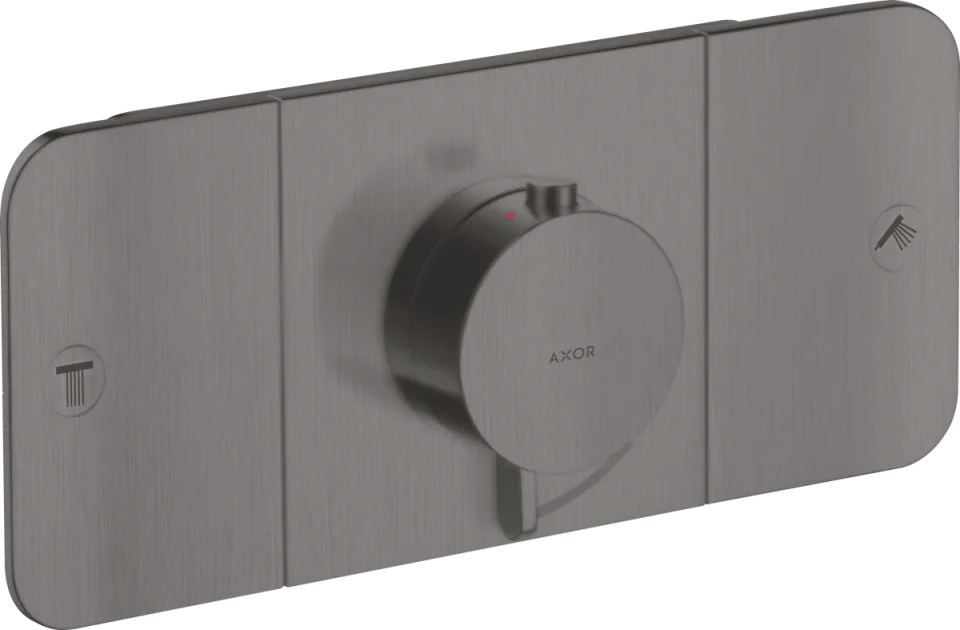 Axor One Thermostatic Shower Mixer Concealed 450 X 230 X 255mm Gunmetal/chrome - Brushed product image - Image 1