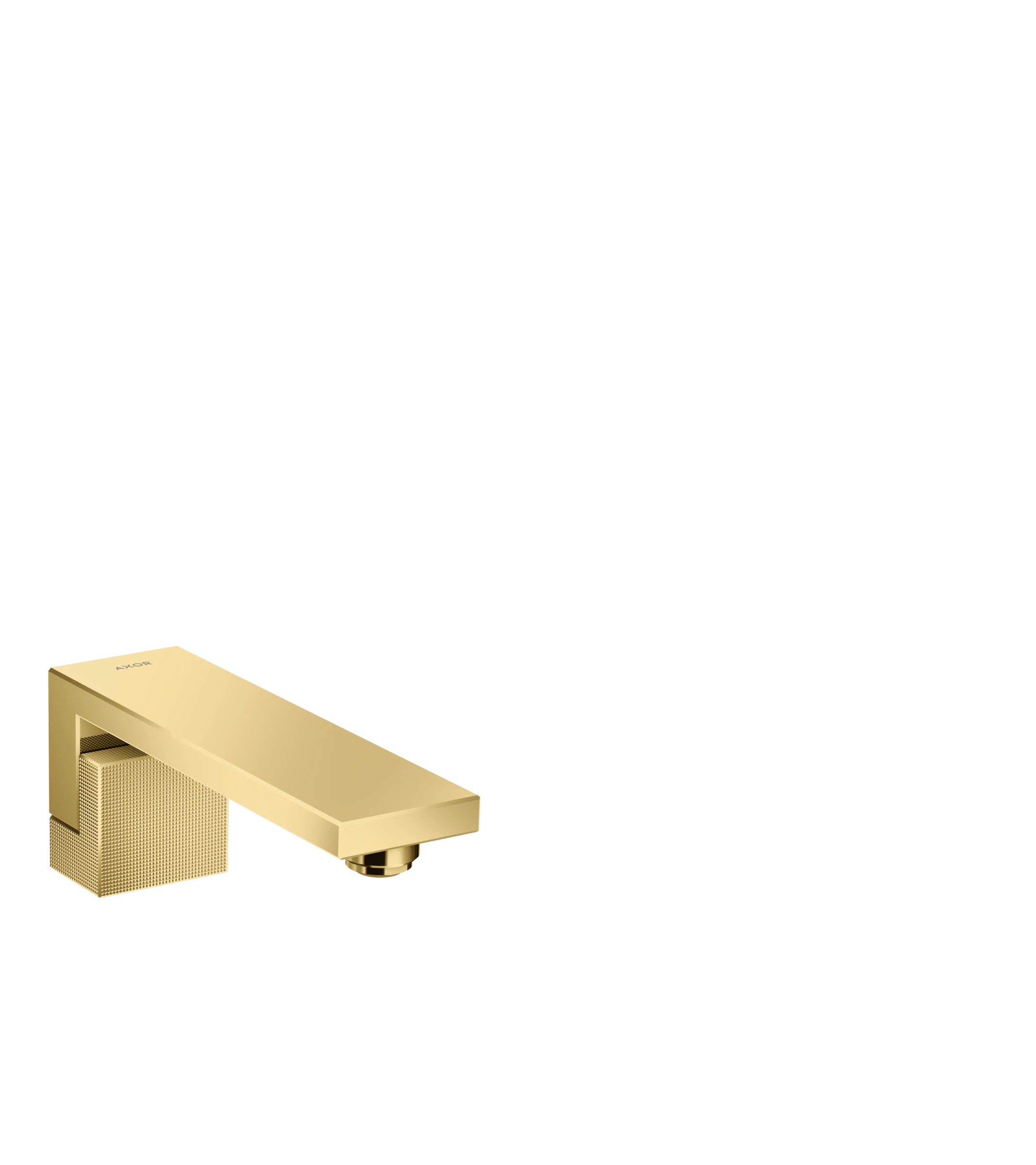 Axor Edge Bath Spout - Diamond Cut Gold Polished