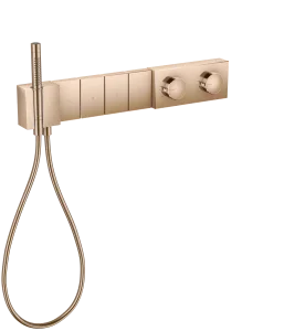 Axor Edge Thermostatic Module Select 610/100 For Concealed Installation For 4 Outlets - Diamond Cut Polished Red Gold