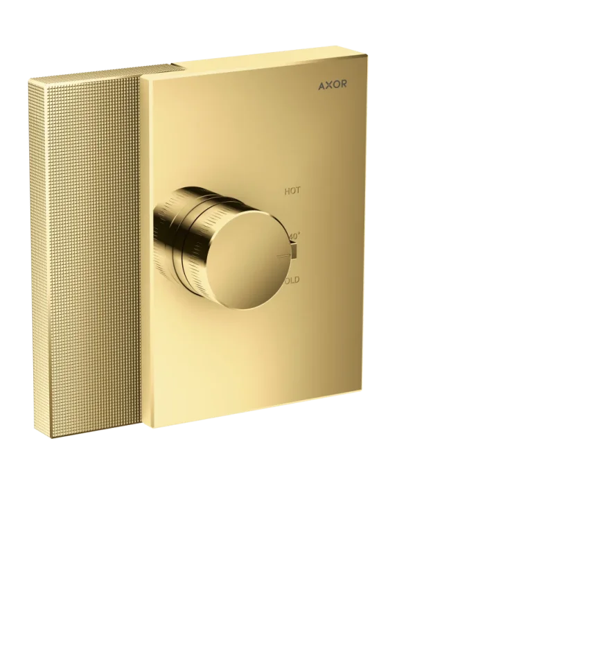 Axor Edge Thermostatic Shower Mixer Concealed 285 X 220 X 195mm Gold - Polished product image - Image 1
