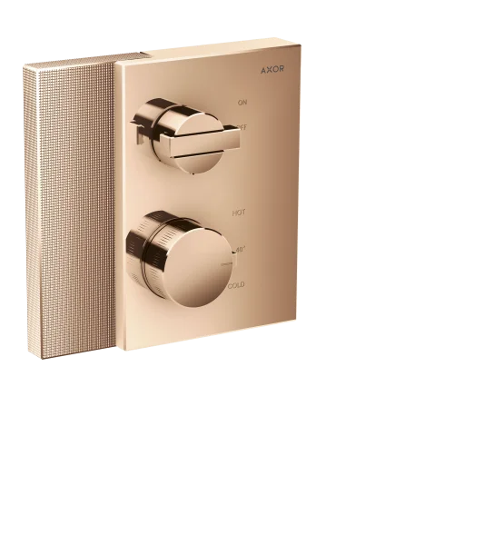 Axor Edge Thermostatic Shower Mixer Concealed 285 X 220 X 195mm Rose Gold/gold - Polished
