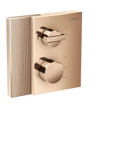 Axor Edge Thermostatic Shower Mixer Concealed 285 X 220 X 195mm Rose Gold/gold - Polished