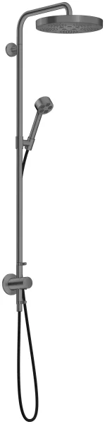Axor One Showerpipes With Thermostatic Mixer 1015 X 350 X 170mm Gunmetal/chrome - Brushed