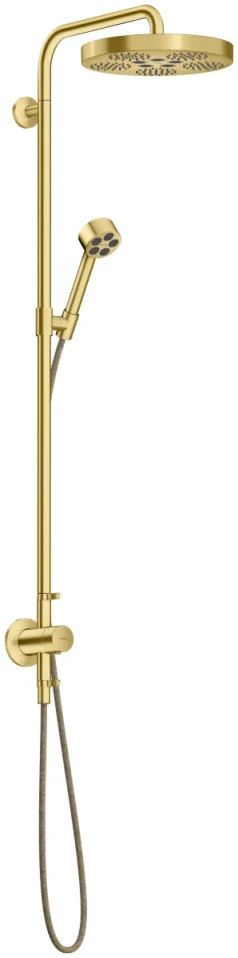 Axor One Showerpipes With Thermostatic Mixer 1015 X 350 X 170mm Brass - Brushed product image - Image 1