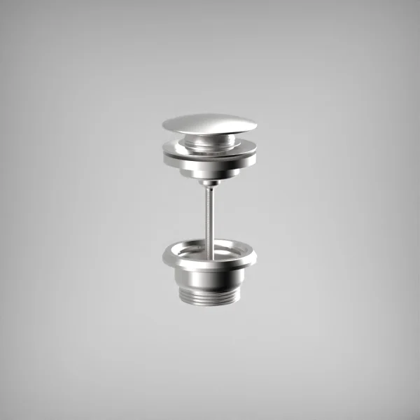 Ava Universal Click Basin Waste & Freeflow Adaptor - Brushed Stainless Steel