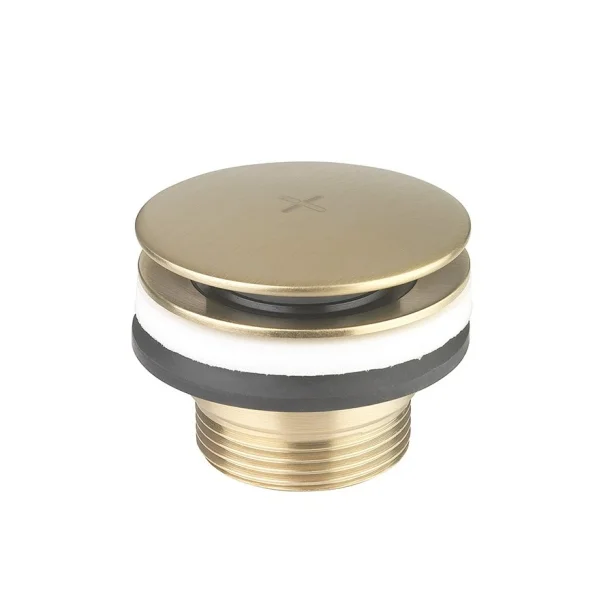 Crosswater Universal Basin Click Clack Waste Brushed Brass