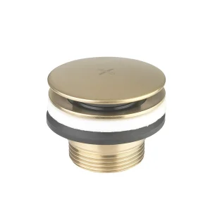 Crosswater Universal Basin Click Clack Waste Brushed Brass