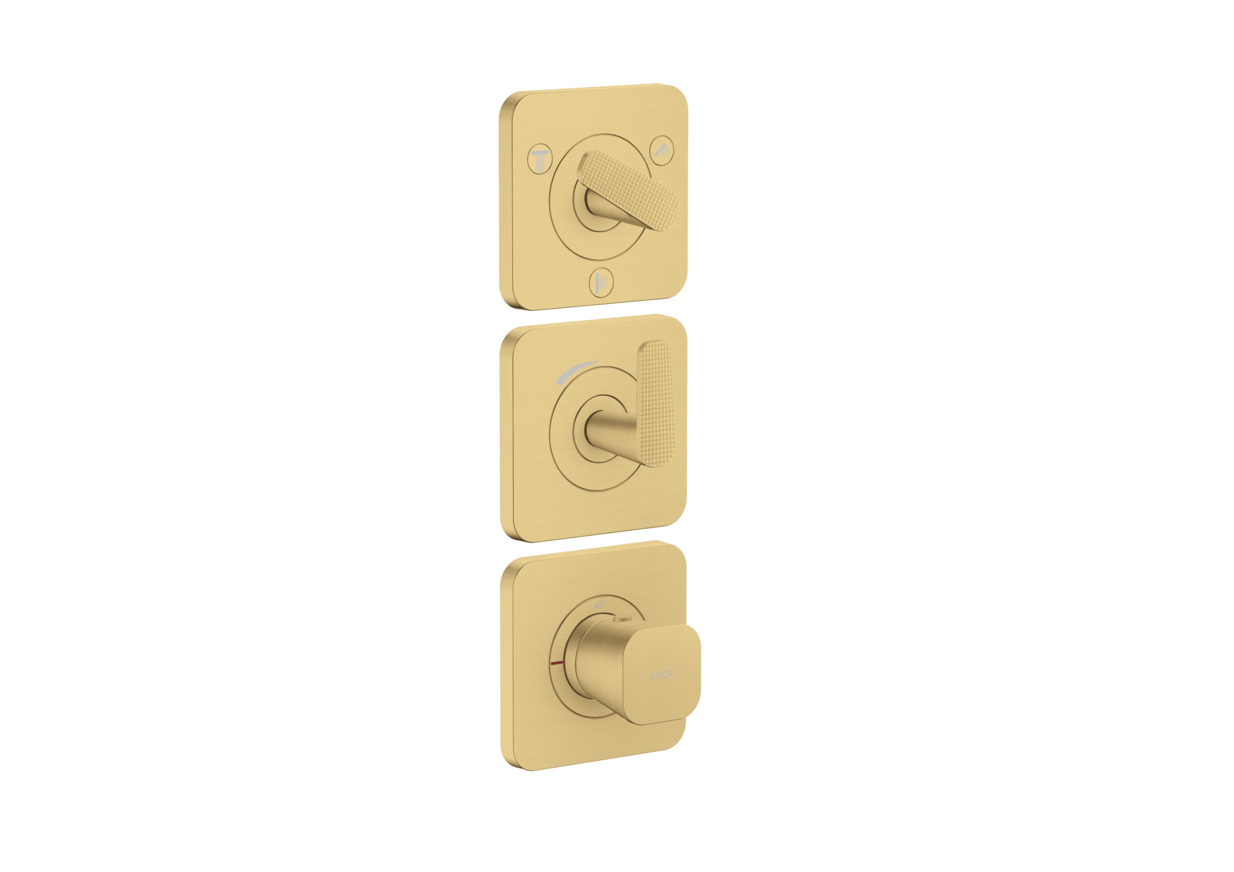 Axor Citterio C Thermostatic Shower Mixer Concealed 298.5 X 209 X 139mm Gold - Brushed