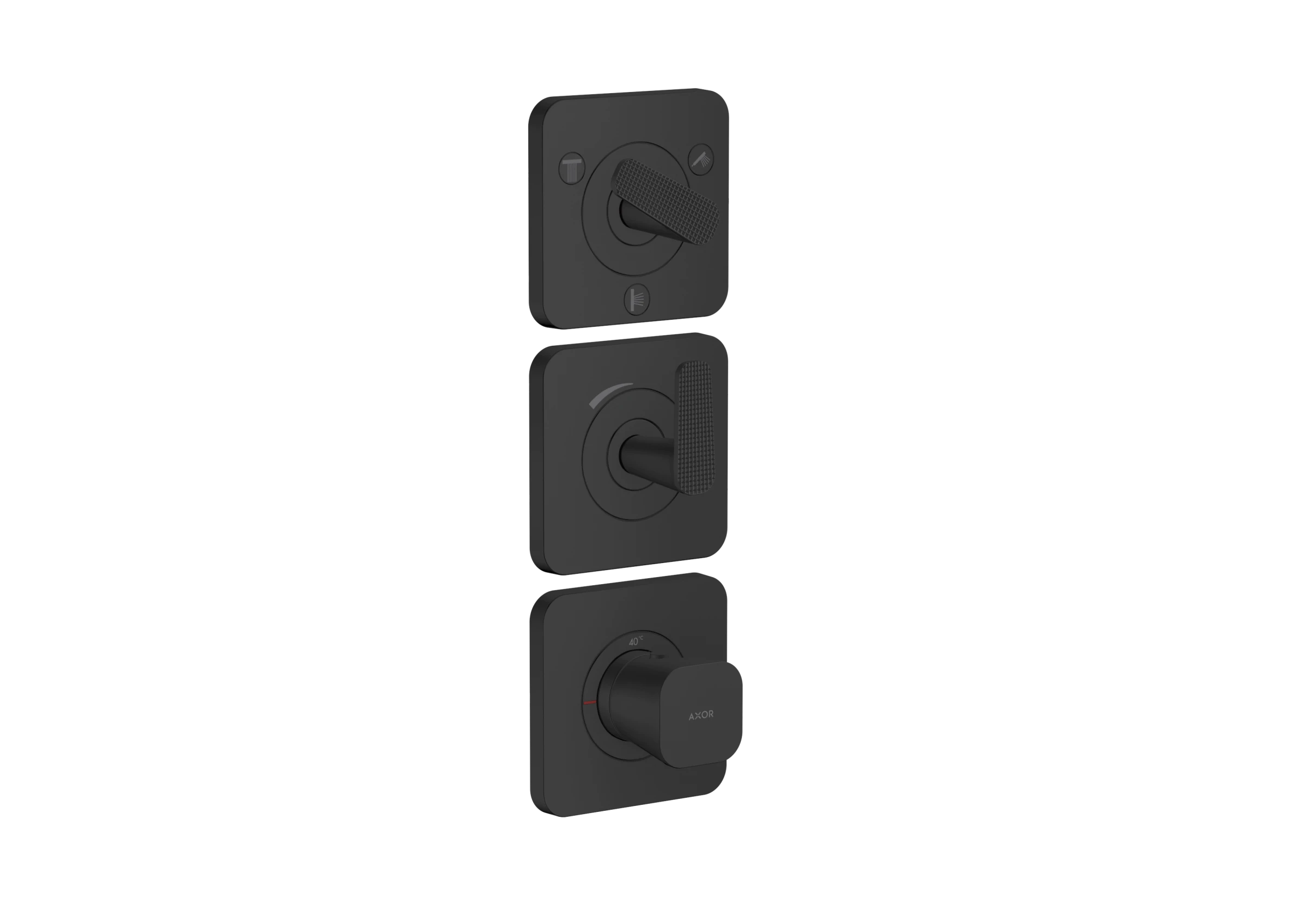 Axor Citterio C Thermostatic Shower Mixer Concealed 298.5 X 209 X 139mm Black - Matt