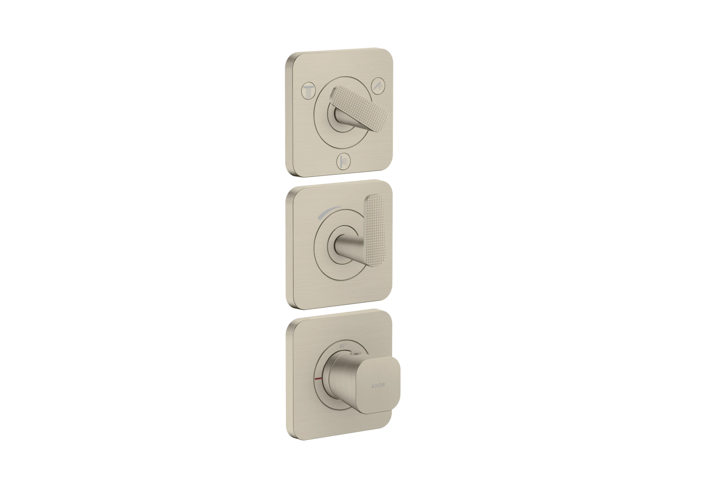 Axor Citterio C Thermostatic Shower Mixer Concealed 298.5 X 209 X 139mm Nickel - Brushed