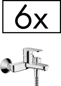 Hansgrohe Vernis Blend Single Lever Bath Mixer For Exposed Installation Projects Pack Chrome