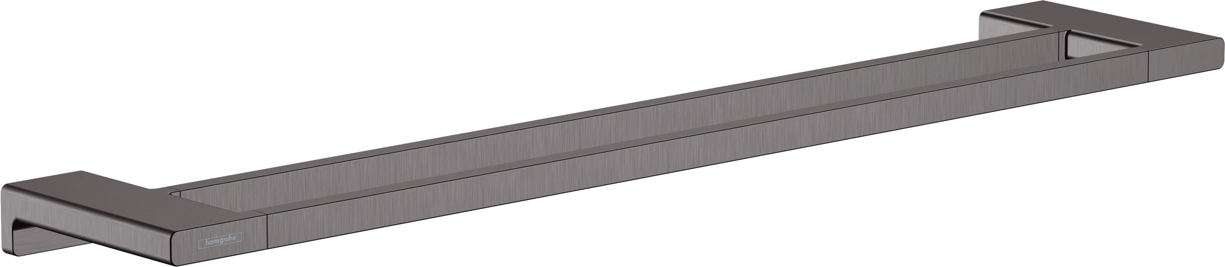Hansgrohe Addstoris Q Double Bath Towel Rail Brushed Black Chrome
