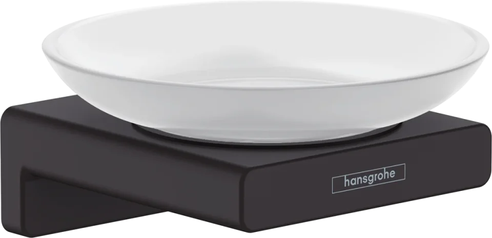 Hansgrohe Addstoris Q Soap Dishes /-basket 125 X 115 X 90mm Black - Matt product image - Image 1