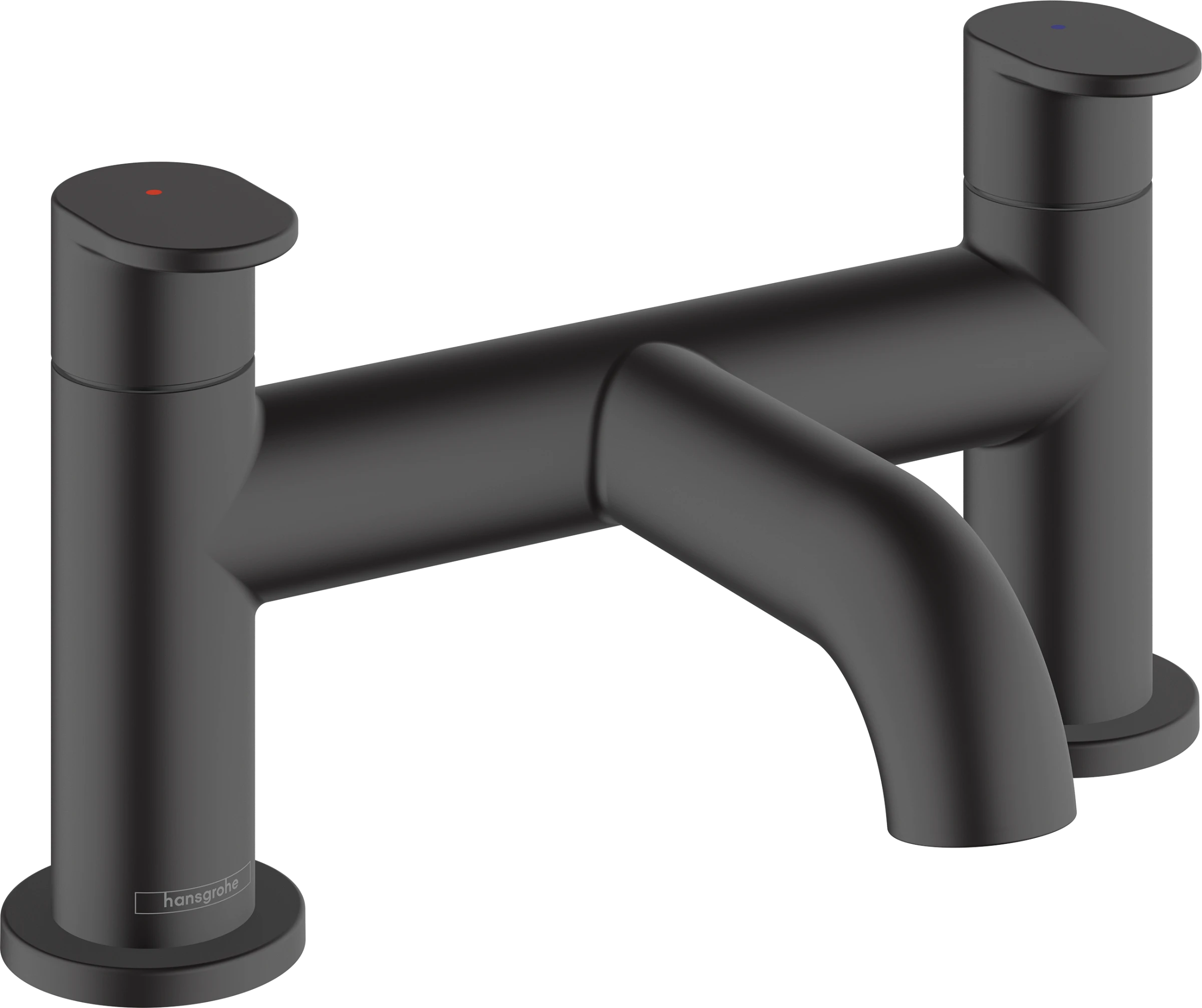 Hansgrohe Vernis Blend 2-hole Rim Mounted Bath Mixer Matt Black