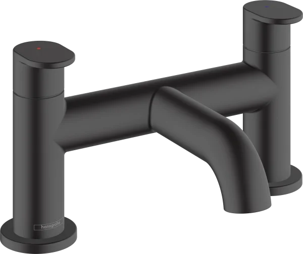 Hansgrohe Vernis Blend 2-hole Rim Mounted Bath Mixer Matt Black