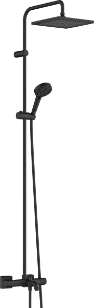 Hansgrohe Vernis Shape Showerpipes With Thermostatic Mixer 1170 X 325 X 85mm Black - Matt