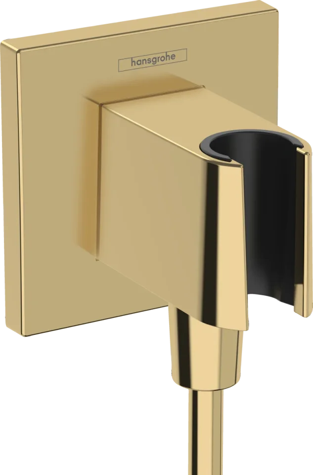 Hansgrohe Fixfit E Wall Outlet 130 X 115 X 85mm Gold - Polished product image - Image 1