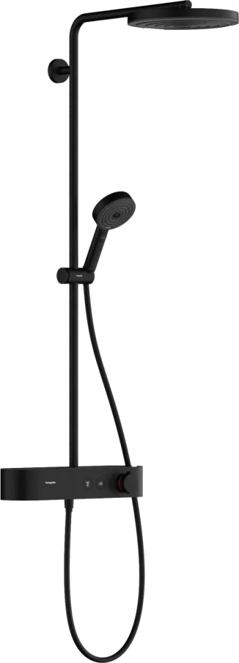Hansgrohe Pulsify S Showerpipes With Thermostatic Mixer 1187 X 365 X 180mm Black - Matt product image - Image 1