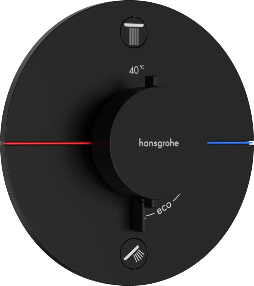 Hansgrohe Showerselect Comfort S Thermostatic Shower Mixer Concealed 262 X 233 X 168mm Black - Matt product image - Image 1