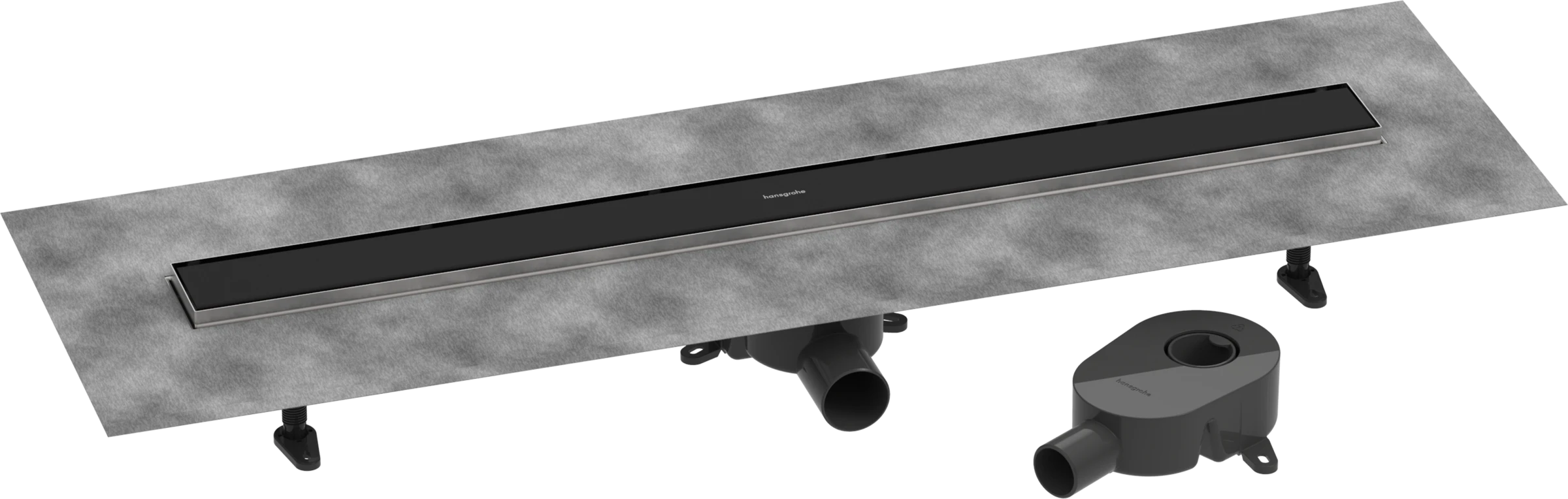 Hansgrohe Raindrain Go Shower Wastes 1083 X 163 X 132mm Black - Matt