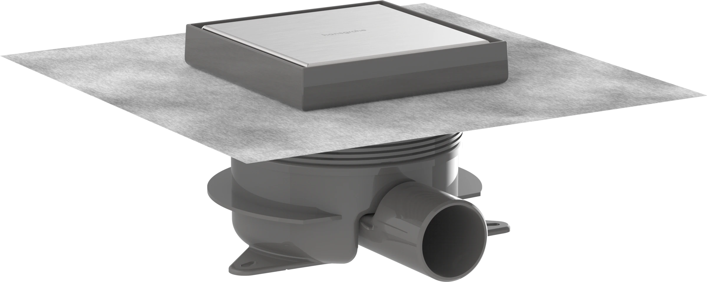 Hansgrohe Raindrain Spot Plus Shower Wastes 464 X 273 X 104mm Stainless Steel - Brushed
