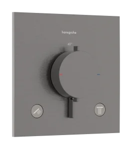 Hansgrohe Ecostat Comfort E Thermostatic Shower Mixer Concealed 262 X 233 X 168mm Gunmetal/chrome - Brushed