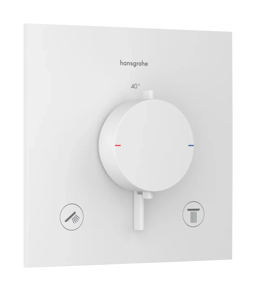 Hansgrohe Ecostat Comfort E Thermostatic Shower Mixer Concealed 262 X 233 X 168mm White - Matt product image - Image 1