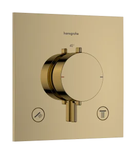 Hansgrohe Ecostat Comfort E Thermostatic Shower Mixer Concealed 267 X 240 X 180mm Gold - Polished