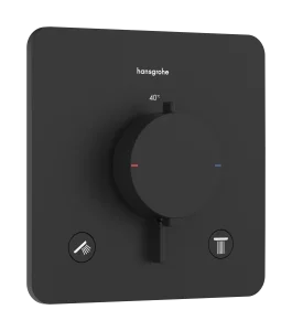 Hansgrohe Ecostat Comfort Q Thermostatic Shower Mixer Concealed 262 X 233 X 168mm Black - Matt