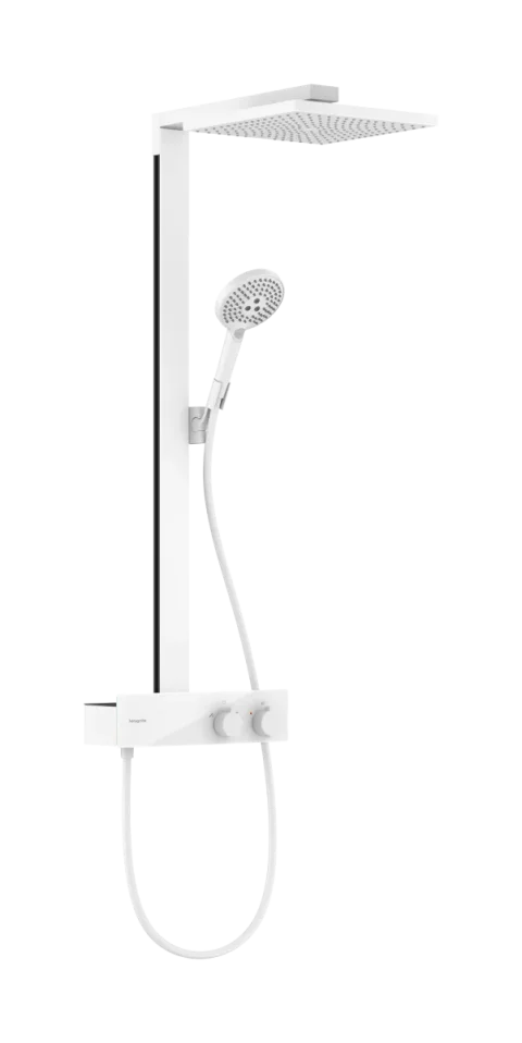 Hansgrohe Raindance E Showerpipes With Thermostatic Mixer 1150 X 355 X 250mm White - Matt product image - Image 1
