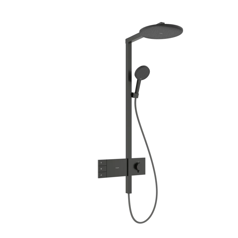 Hansgrohe Raindance Alive S Showerpipes With Thermostatic Mixer 1170 X 350 X 180mm Gunmetal/chrome - Brushed product image - Image 1