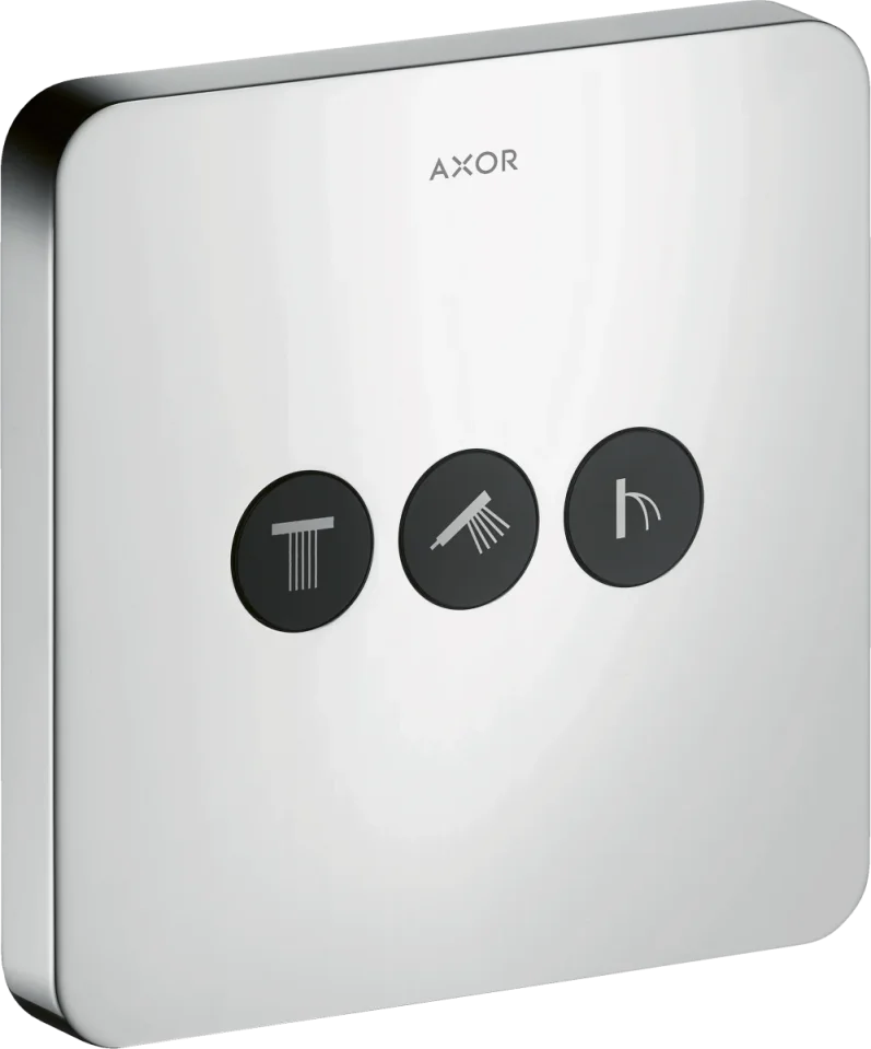 Axor Showerselect Valve Softsquare For Concealed Installation For 3 Outlets Chrome product image - Image 2