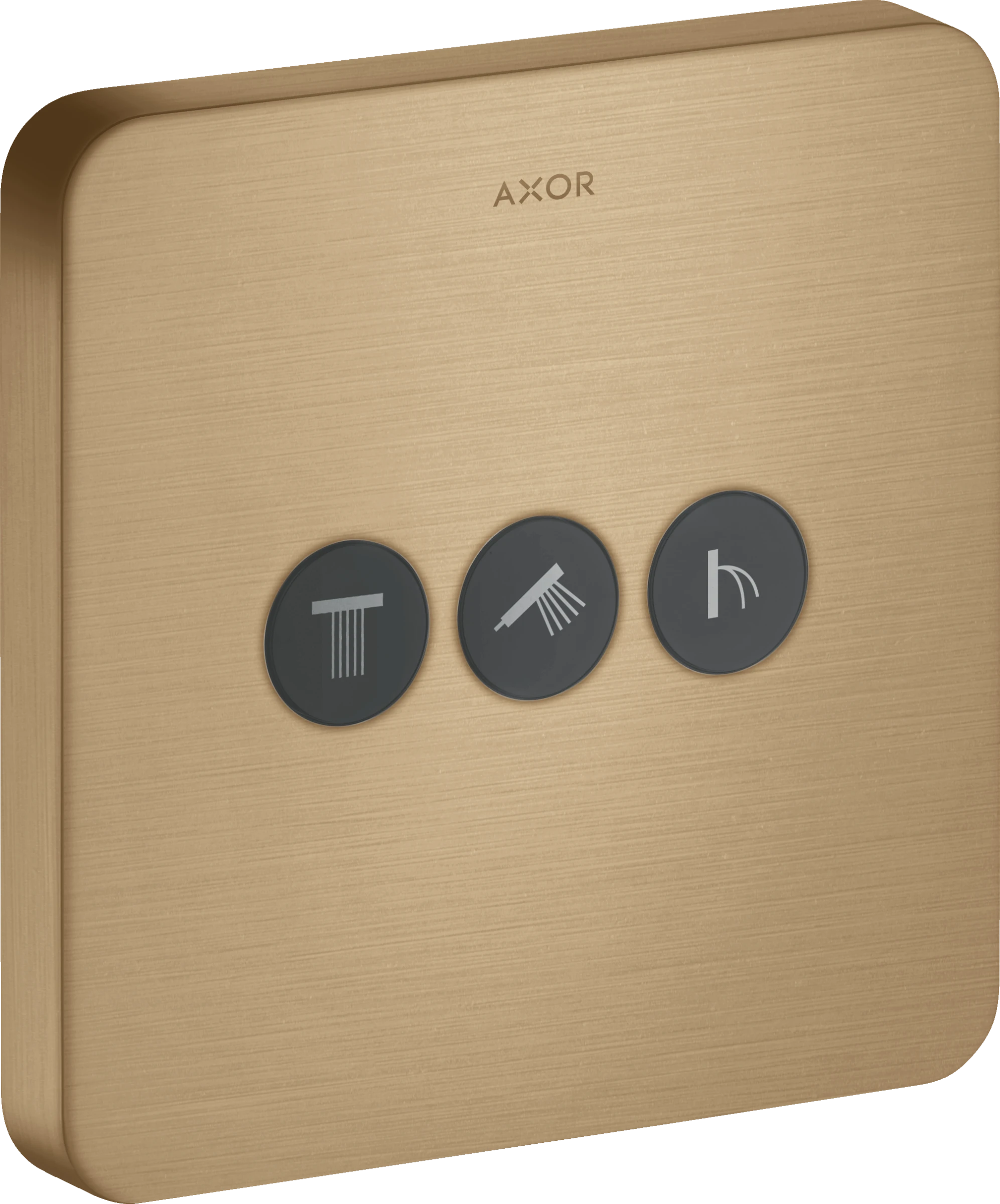 Axor Showerselect Valve Softsquare For Concealed Installation For 3 Outlets Brushed Bronze