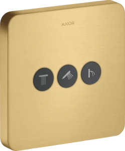 Axor Showerselect Valve Softsquare For Concealed Installation For 3 Outlets Gold Brushed