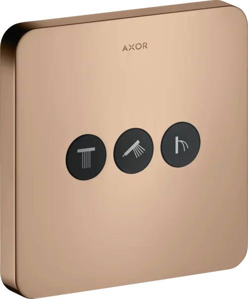 Axor Showerselect Valve Softsquare For Concealed Installation For 3 Outlets Polished Red Gold