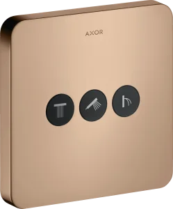 Axor Showerselect Valve Softsquare For Concealed Installation For 3 Outlets Polished Red Gold