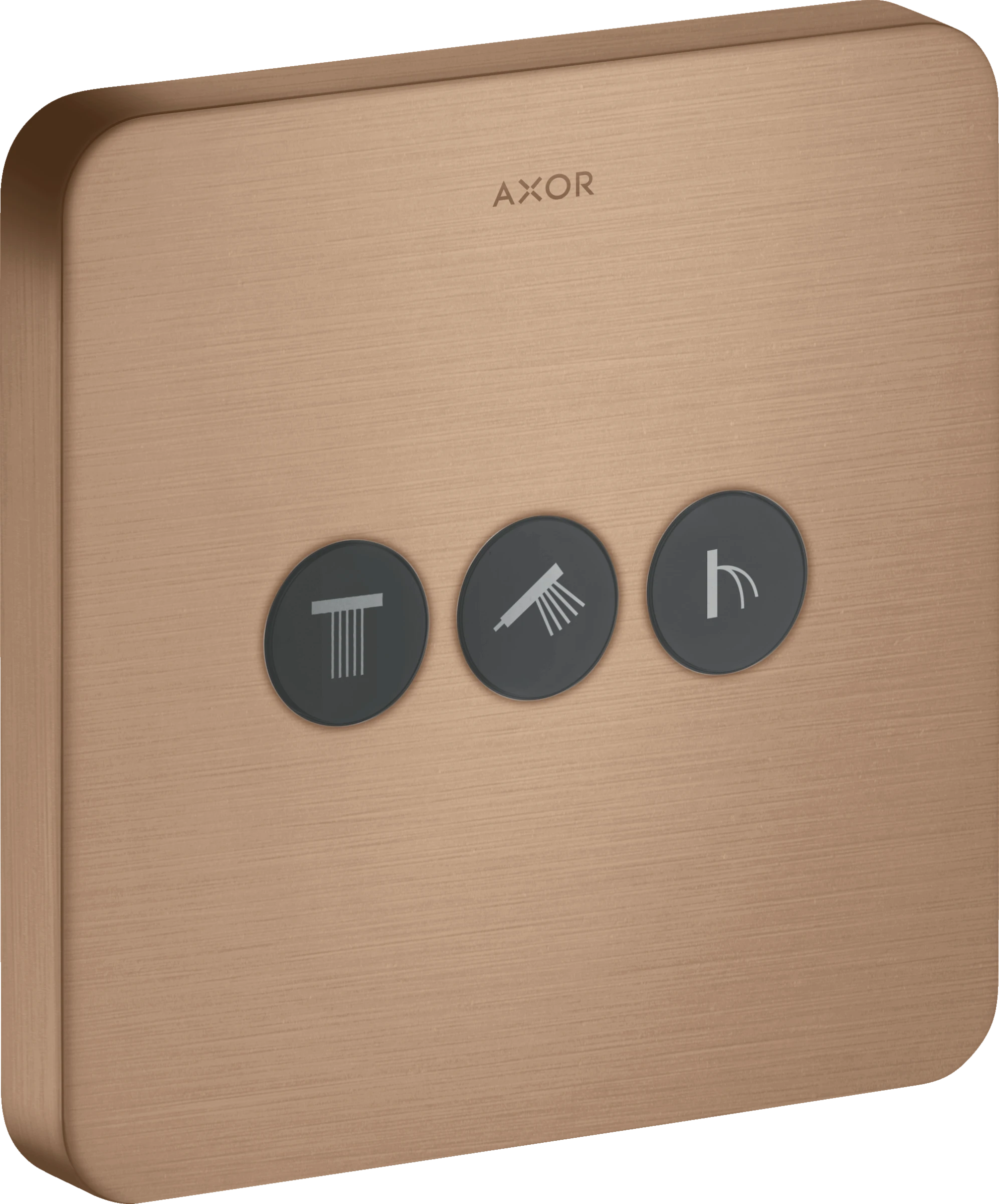Axor Showerselect Valve Softsquare For Concealed Installation For 3 Outlets Brushed Red Gold