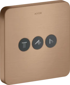 Axor Showerselect Valve Softsquare For Concealed Installation For 3 Outlets Brushed Red Gold