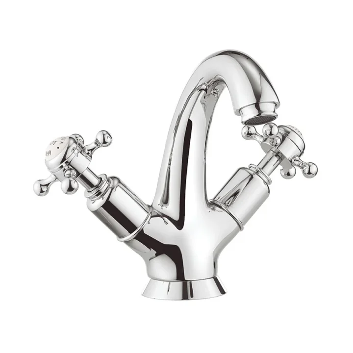 Crosswater Belgravia Crosshead High Neck Mono Basin No Waste Deck Mounted Chrome product image - Image 1