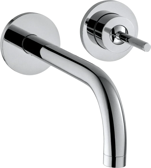 Axor Uno Single Lever Basin Mixer For Concealed Installation Wall-mounted With Spout 165 Mm And Escutcheons Chrome product image - Image 2