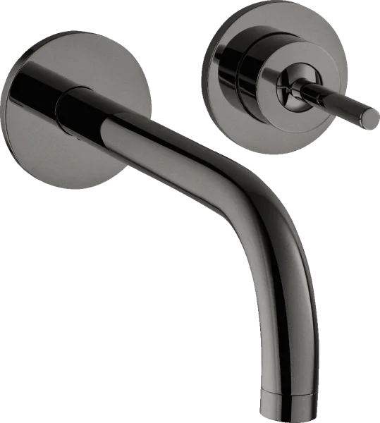 Axor Uno Single Lever Basin Mixer For Concealed Installation Wall-mounted With Spout 165 Mm And Escutcheons Polished Black Chrome