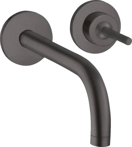 Axor Uno Single Lever Basin Mixer For Concealed Installation Wall-mounted With Spout 165 Mm And Escutcheons Brushed Black Chrome