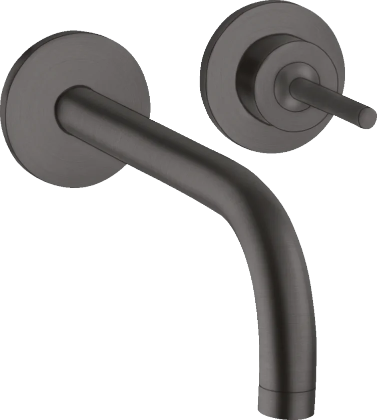 Axor Uno Single Lever Basin Mixer For Concealed Installation Wall-mounted With Spout 165 Mm And Escutcheons Brushed Black Chrome