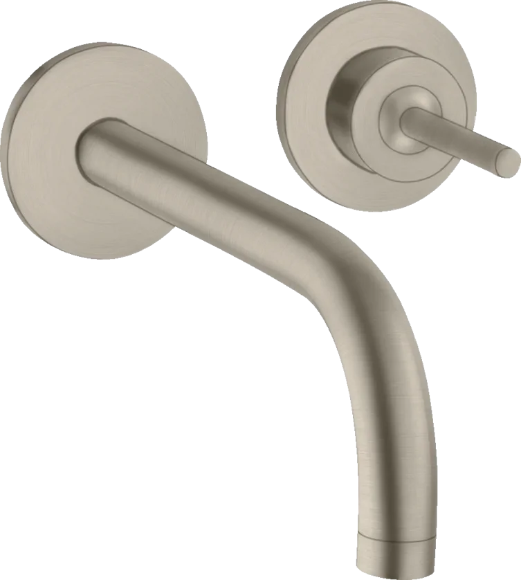 Axor Uno Single Lever Basin Mixer For Concealed Installation Wall-mounted With Spout 165 Mm And Escutcheons Brushed Nickel