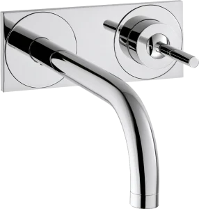 Axor Uno Single Lever Basin Mixer For Concealed Installation Wall-mounted With Spout 225 Mm And Plate Chrome