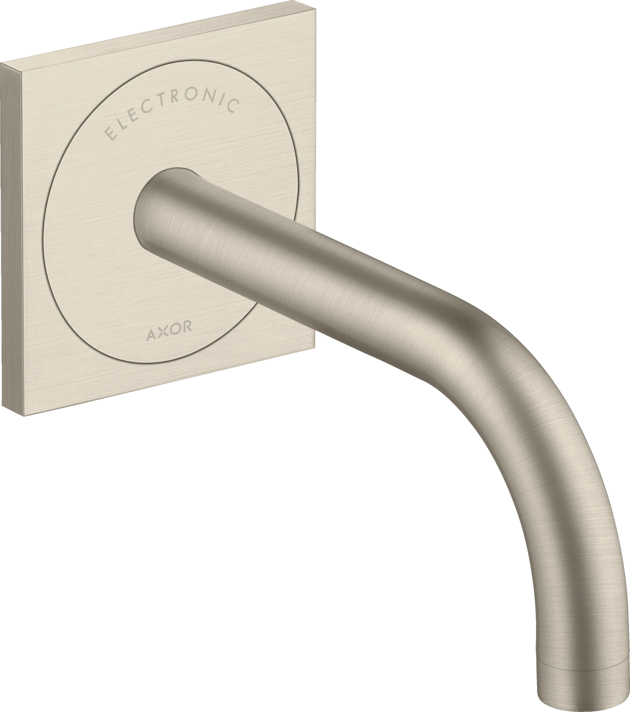 Axor Uno Electronic Basin Mixer For Concealed Installation Wall-mounted With Spout 165 Mm Brushed Nickel