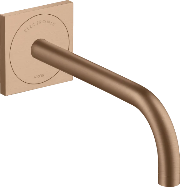 Axor Uno Electronic Basin Mixer For Concealed Installation Wall-mounted With Spout 225 Mm Brushed Red Gold