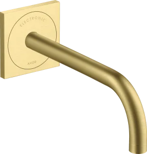 Axor Uno Electronic Basin Mixer For Concealed Installation Wall-mounted With Spout 225 Mm Brushed Brass
